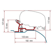 Fiamma Kit fits Ducato/Jumper/Boxer (H2-L2 & L3) 2006 On - F65S Fiamma - Dynamic Drive