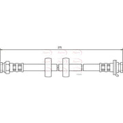 Apec Brake Hydraulic Hose Line Front fits Alfa Romeo Gtv 1996-2005 3.0
