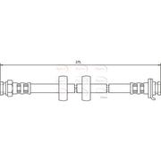 Apec Brake Hydraulic Hose Line Front HOS3126