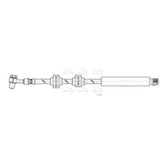 Apec Brake Hydraulic Hose Line Front fits Renault Espace V 2015-2023 1.6 2.0