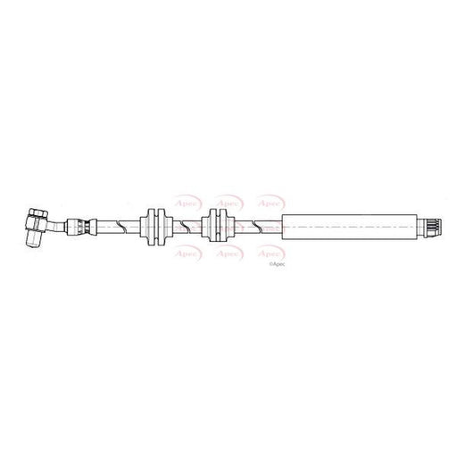 Apec Brake Hydraulic Hose Line Front fits Renault Espace V 2015-2023 1.6 2.0