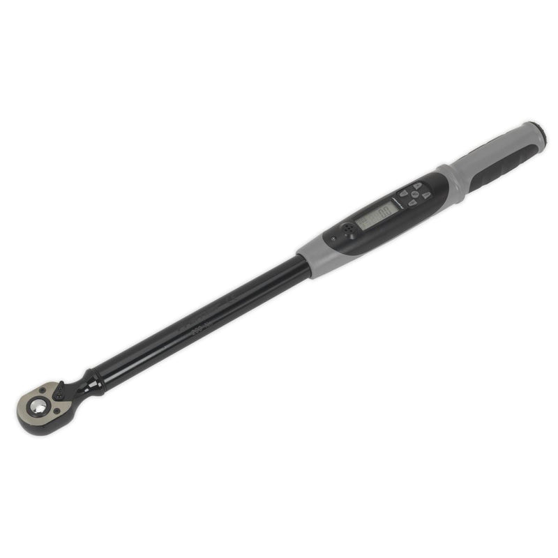 Sealey Angle Torque Wrench Digital 1/2"Sq Drive 20-200Nm(14.7-147.5lb.ft) Black Sealey - Dynamic Drive