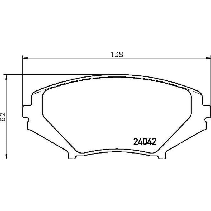 Brembo 4 x Front Brake Pad Set fits Mazda RX-8 2003-2012 1.3