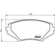 Brembo Front & Rear Pads fits Mazda RX-8 2003-2012 1.3