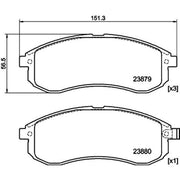 DON Front Brake Pad Set fits Mitsubishi L200 1996-2007 2.0 2.5