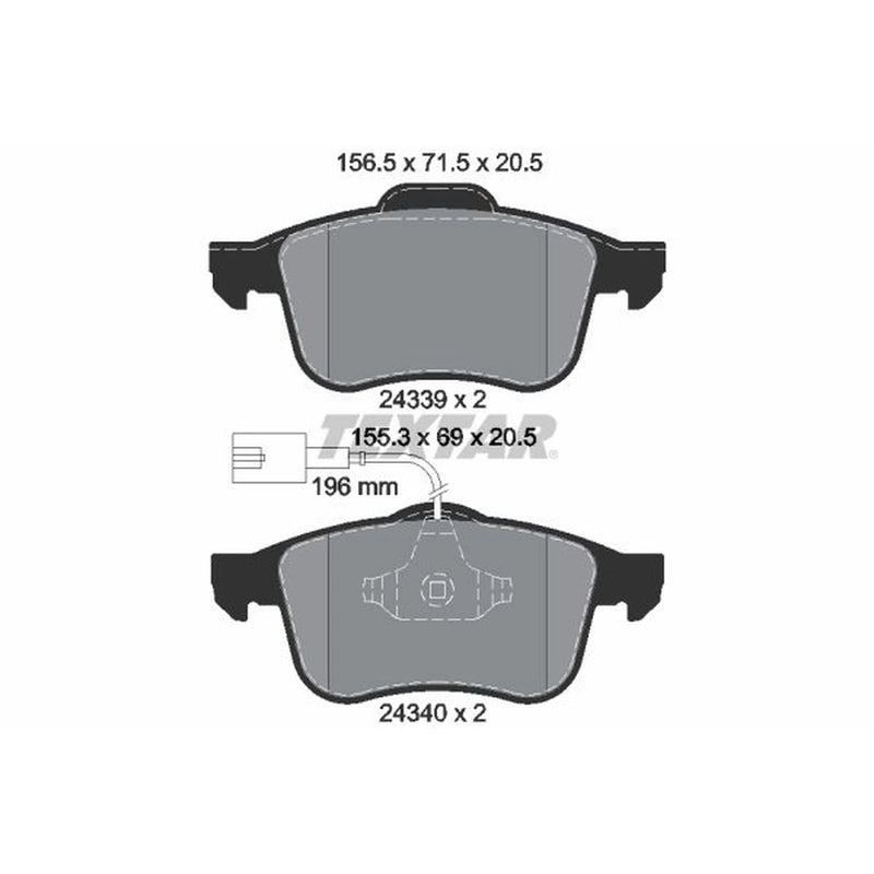 Textar Front Brake Pad Set 2433901