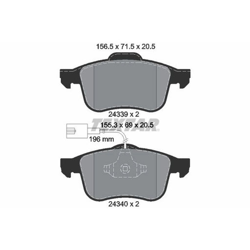 Textar Front Brake Pad Set 2433901