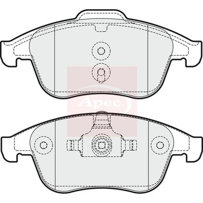 Apec Front Brake Pad Set fits Renault Grand Scénic III 2009-2016 2.0