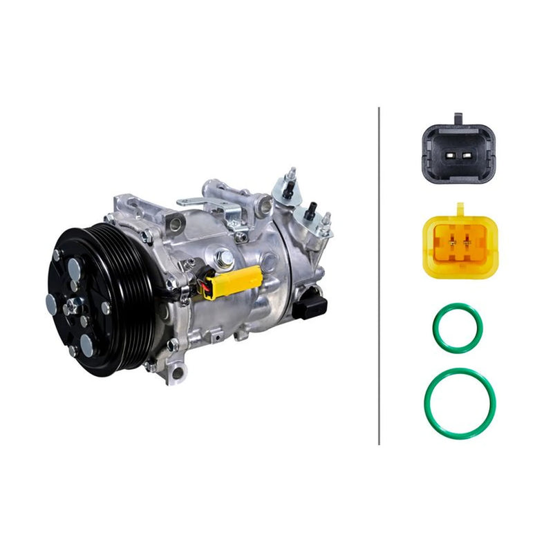 Hella Air Conditioning Compressor fits Citroën Berlingo Box Body 2008-2021 1.6