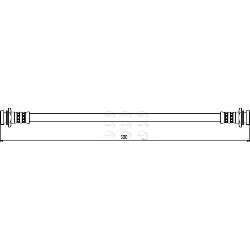 Apec Brake Hydraulic Hose Line Rear fits Opel Agila A 2000-2007 1.0 1.2