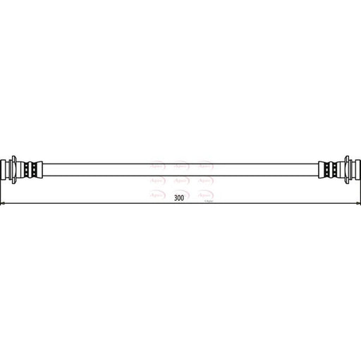 Apec Brake Hydraulic Hose Line Rear fits Opel Agila A 2000-2007 1.0 1.2
