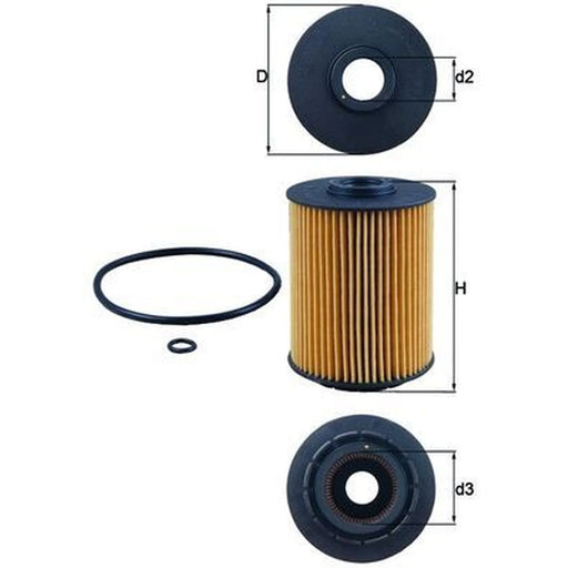 Mahle Engine Oil Filter fits VW Touareg 2002-2006 4.2