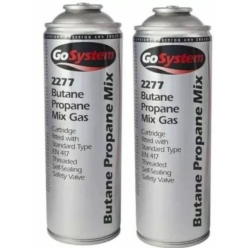 2x GoSystem Butane Propane Mix Gas 277g 482ml Go System - UK Camping And Leisure