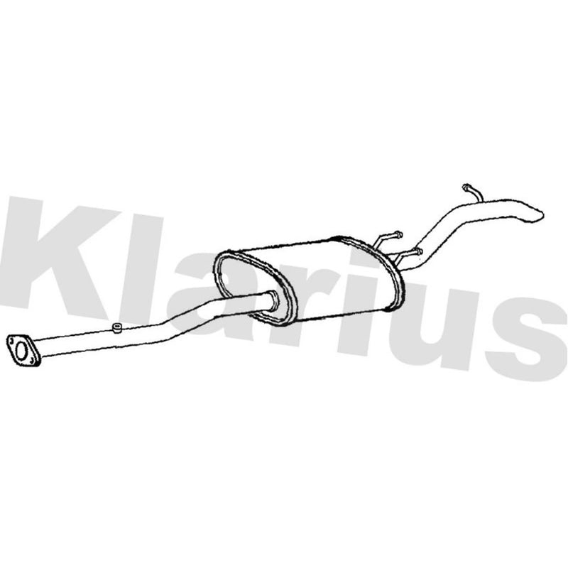 Klarius Box With Tail Pipe Rear fits Nissan Pixo 2009 on 1.0