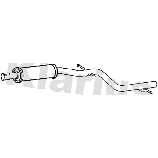 Klarius Box With Centre Pipe Centre fits Skoda Octavia II 2004-2010 1.9