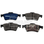 Borg & Beck Rear Brake Solid Discs & Pads fits Saab 9-3 2002-2015 1.8 2.0 2.2