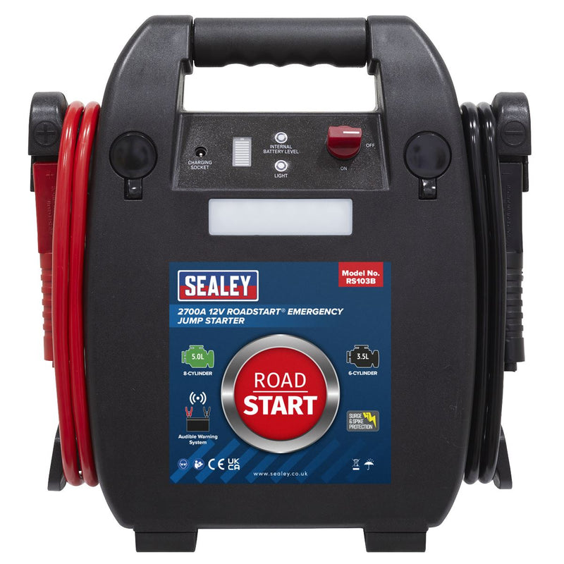 Sealey RoadStartï Emergency Jump Starter 12V 5L 8-Cylinder RS103B Sealey - Dynamic Drive
