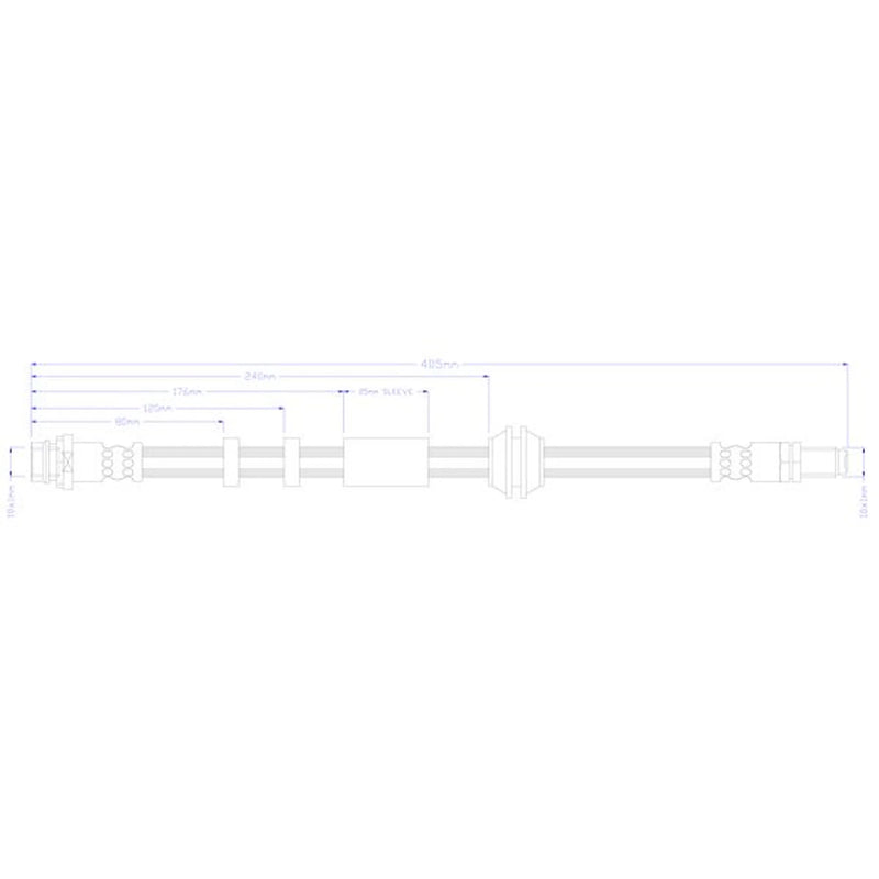 Juratek Brake Hydraulic Hose Line Front fits Volvo S60 II 2010-2018 2.0 3.0