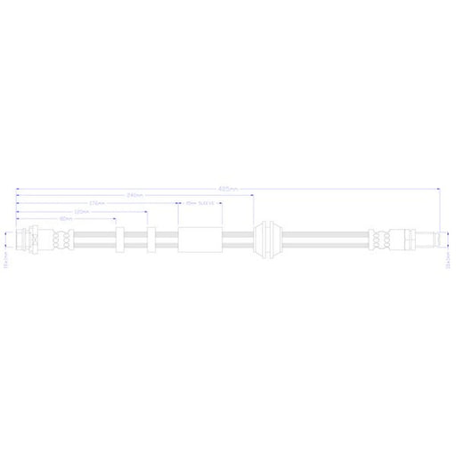 Juratek Brake Hydraulic Hose Line Front fits Volvo S60 II 2010-2018 2.0 3.0