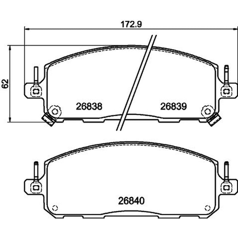 Mintex Front Brake Pad Set fits Mitsubishi Outlander IV 2021-2022 2.4 2.5
