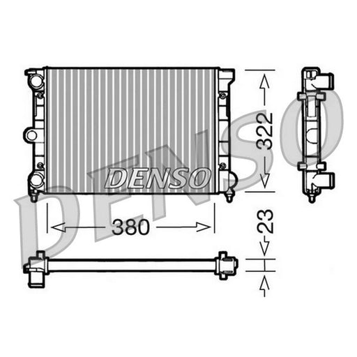 Denso Engine Radiator fits Seat Terra 1987-1996 0.9