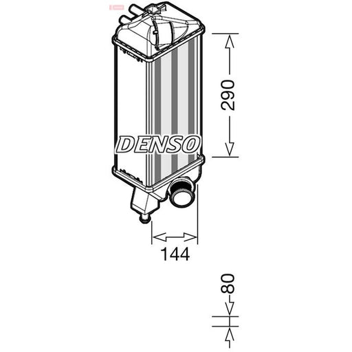 Denso Intercooler (Charge Air Cooler) fits Fiat 500 2013 on 0.9