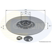 Comline 2 x Solid Rear Brake Discs ADC3003-x2