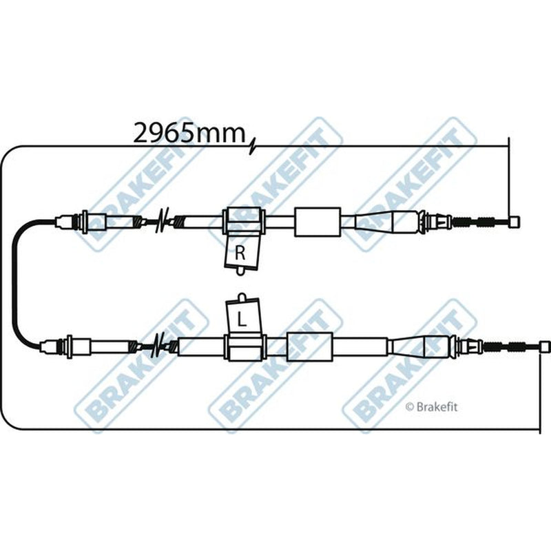 Apec Handbrake Cable Left Rear fits Ldv Maxus 2005-2009 2.5