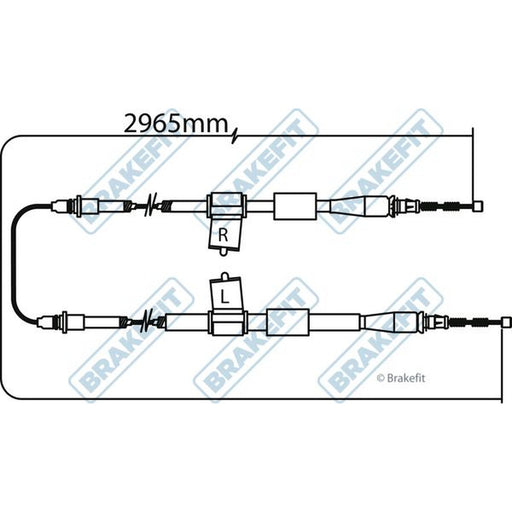 Apec Handbrake Cable Left Rear fits Ldv Maxus 2005-2009 2.5