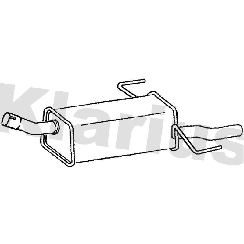 Klarius Box With Tail Pipe Rear fits Opel Astra H Twintop 2005-2010 1.9