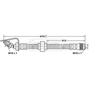 Borg & Beck Brake Hydraulic Hose Line Front BBH6866