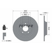 Textar 2 x Solid Rear Brake Discs 92242703-x2