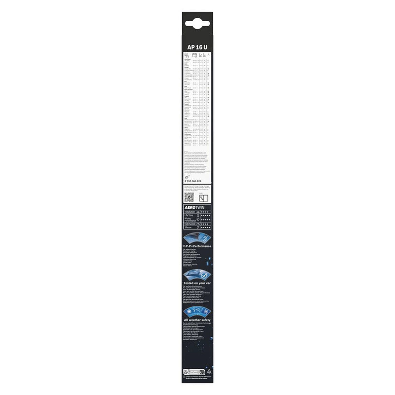 Bosch Front & Rear Aerotwin Plus Wiper Blade Set fits Ford Fiesta 2010-2017 1.6