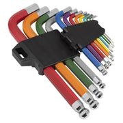 Sealey Premier Premier Jumbo Colour-Coded Anti-Slip Ball-End Hex Key Set 13pc Sealey Premier - Dynamic Drive