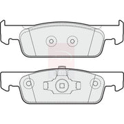 Apec Front Brake Pad Set fits Dacia Logan II 2012-2013 1.2 1.5 1.6