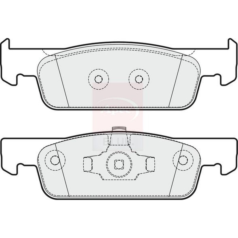 Apec Front Brake Pad Set fits Dacia Logan II 2012-2013 1.2 1.5 1.6