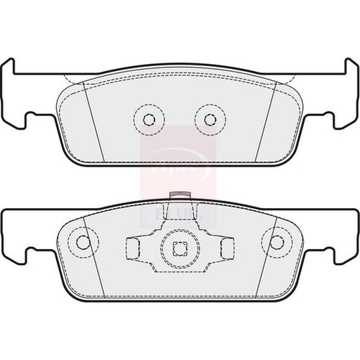 Apec Front Brake Pad Set fits Dacia Logan II 2012-2013 1.2 1.5 1.6