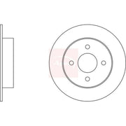 Apec 2 x Solid Brake Discs fits Nissan Micra II 1992-2003 1.0 1.3 1.4