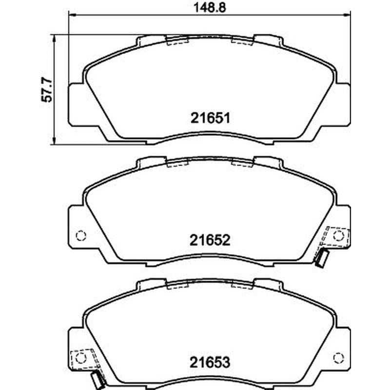 DON Front Brake Internally Vented Discs & Pads fits Honda Integra 1993-2001 1.8