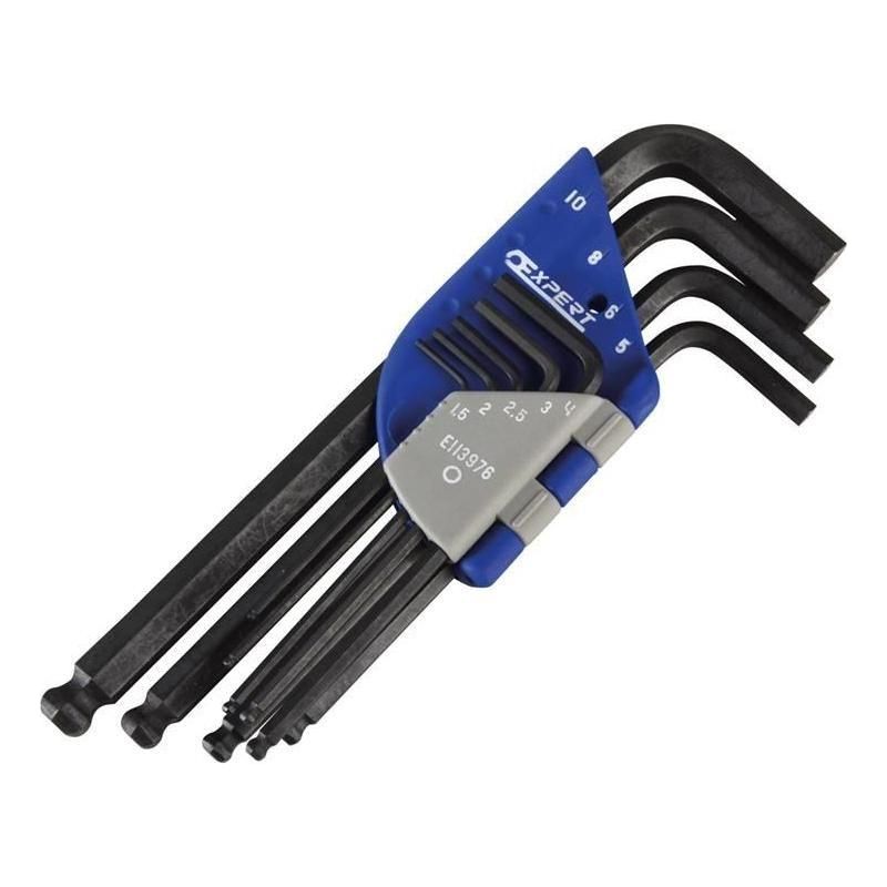 Expert Metric Ball End Hexagon Key Long Arm Set, 9 Piece Expert - Town Tools