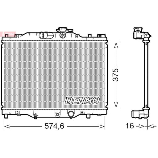Denso Engine Radiator fits Mazda CX-3 2015 on 2.0