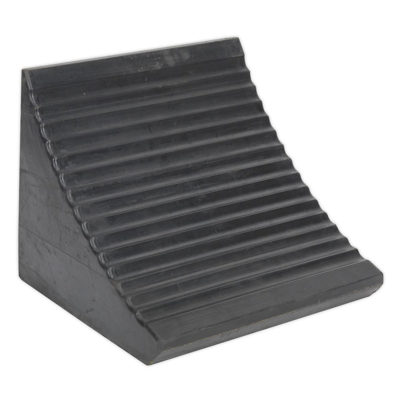 Sealey Heavy-Duty Rubber Wheel Chock Single WC12 Sealey - Dynamic Drive