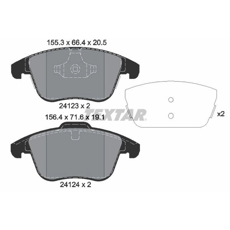 Textar Front Brake Pad Set 2412305