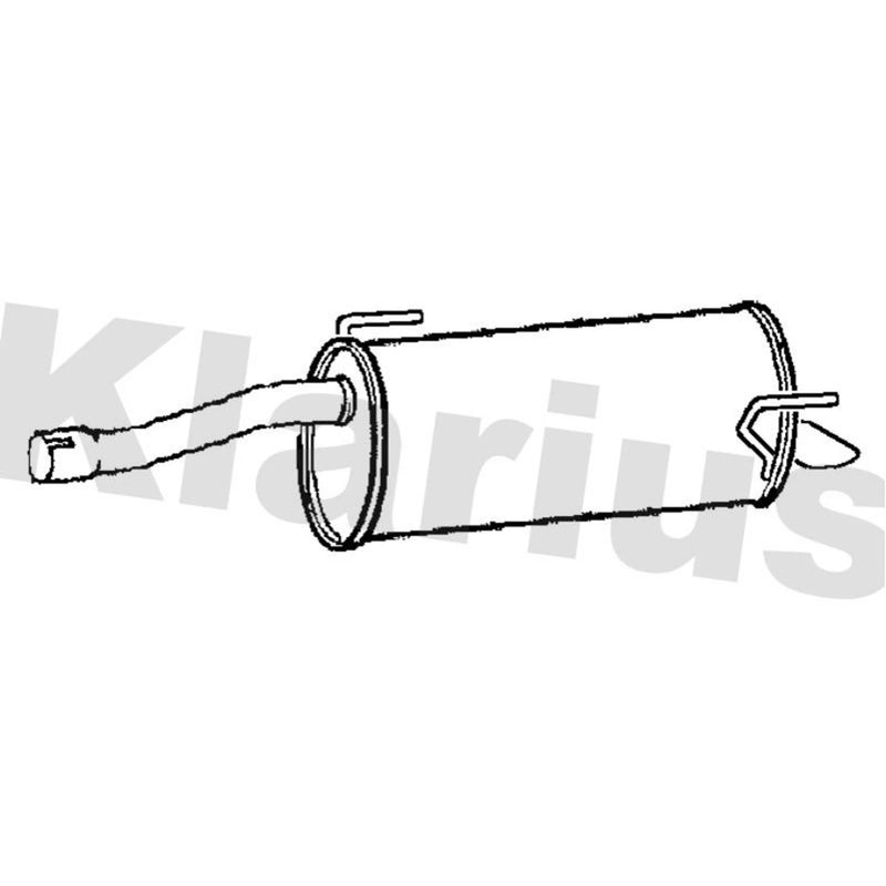 Klarius Box With Tail Pipe Rear fits Opel Corsa D 2006-2014 1.3