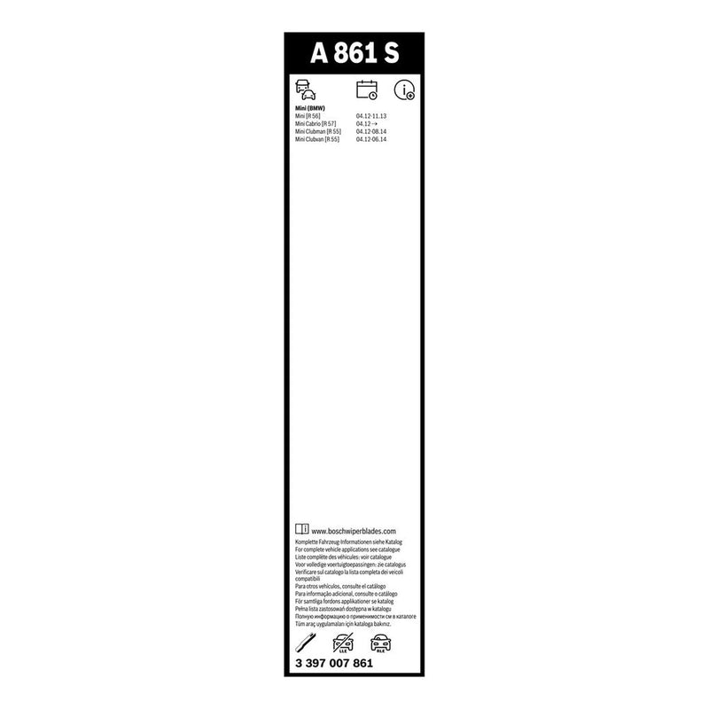 Bosch Aerotwin Wiper Blade Set 475mm + 450mm — A861S fits Mini Mini 2006-2015