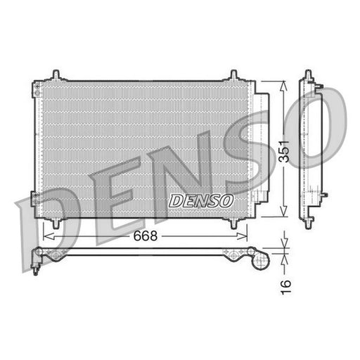 Denso Air Conditioning Condenser fits Fiat Ulysse 2008-2011 2.2