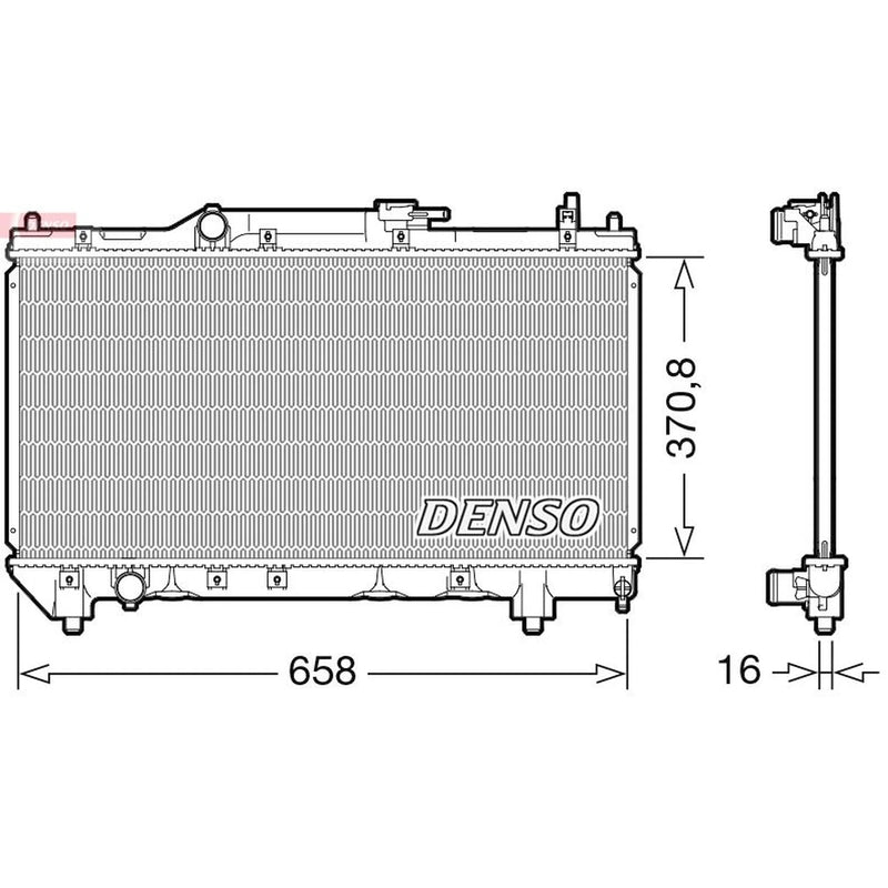 Denso Engine Radiator fits Toyota Avensis 1997-2000 1.6 1.8