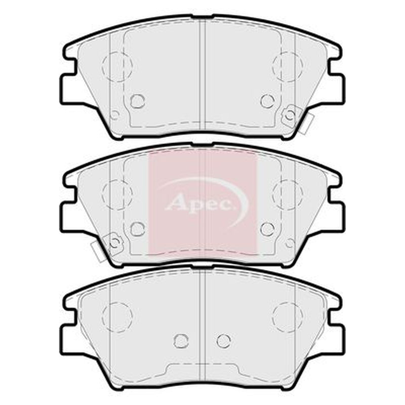 Apec Front Brake Pad Set fits Ssangyong Tivoli 2015 on 1.6