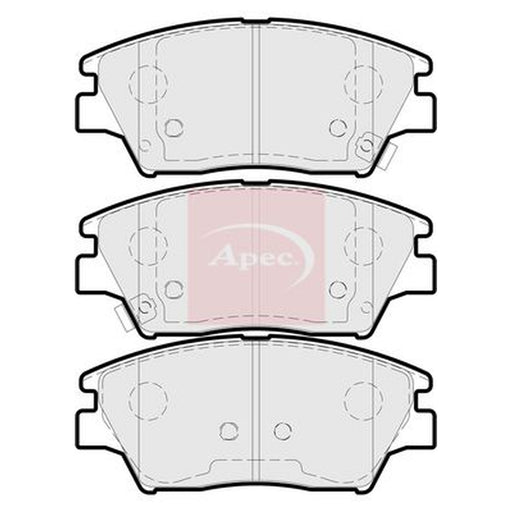 Apec Front Brake Pad Set fits Ssangyong Tivoli 2015 on 1.6