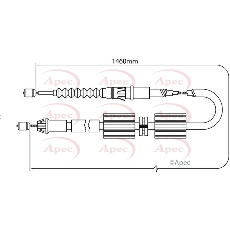 Apec Handbrake Cable Right Rear CAB1162